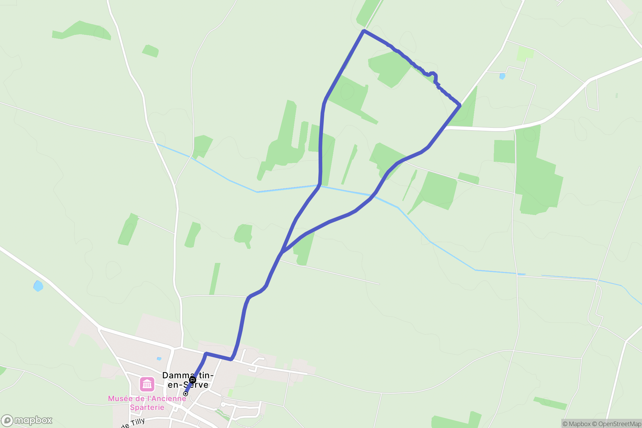 Dammartin-en-Serve : carte du parcours de randonnée - France