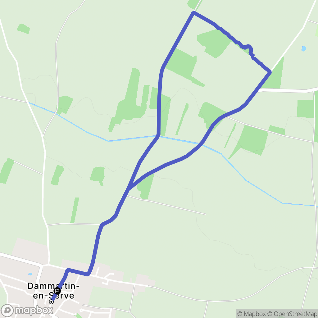 Dammartin-en-Serve : carte du parcours de randonnée - France