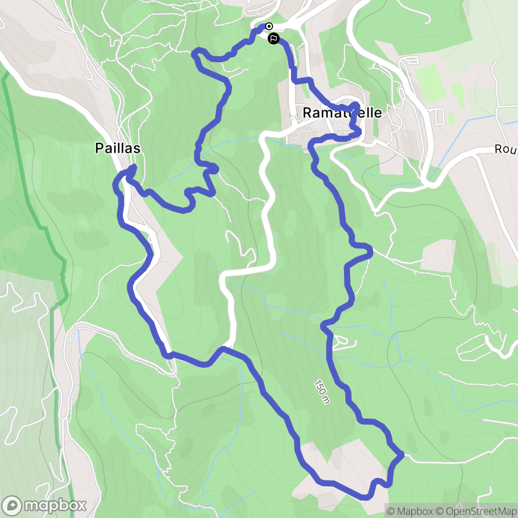 Ramatuelle : carte du parcours de randonnée - France