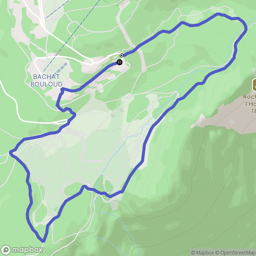 Chamrousse : carte du parcours de randonnée - France