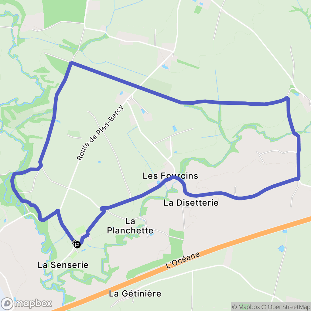 La Roche-Blanche : carte du parcours de randonnée - France