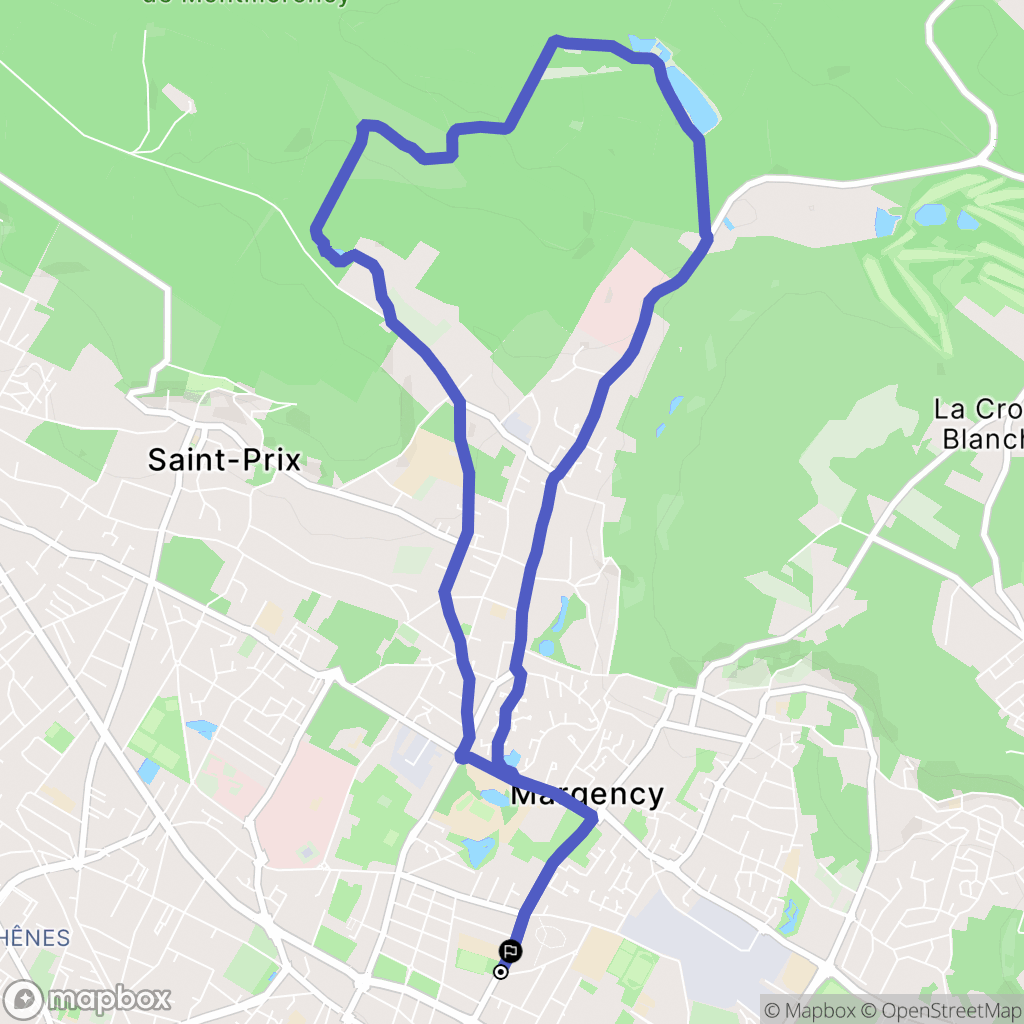 Eaubonne : carte du parcours de randonnée - France