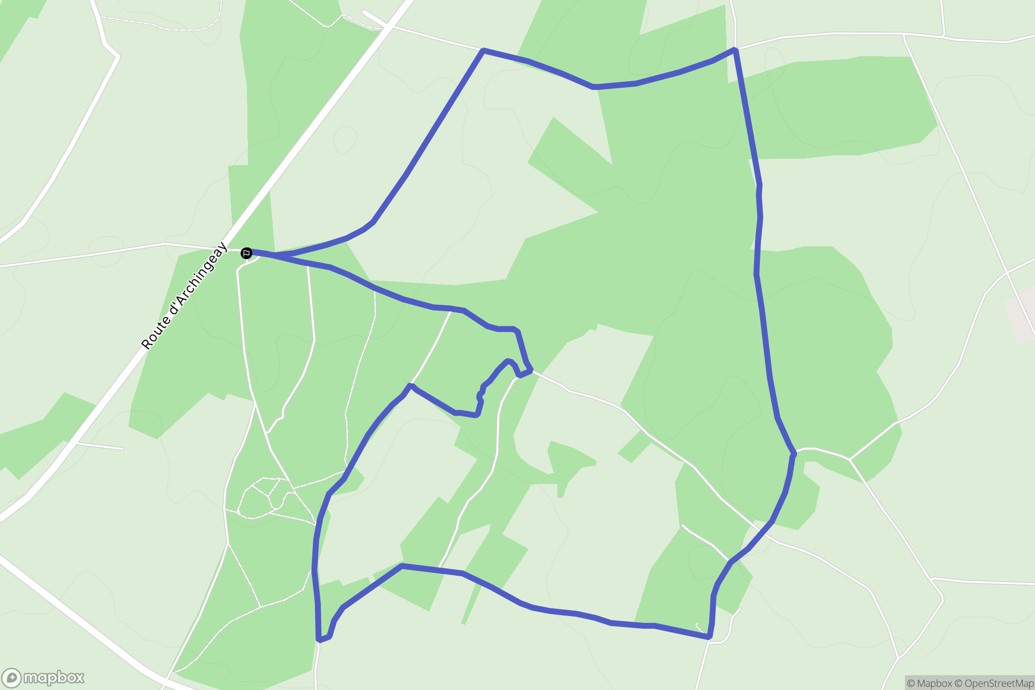 Bords : carte du parcours de randonnée - France