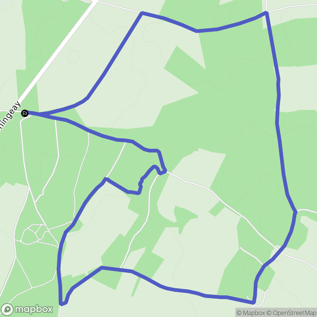 Bords : carte du parcours de randonnée - France