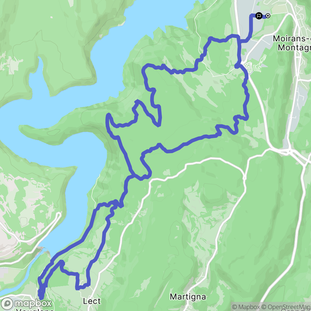 Moirans-en-Montagne : carte du parcours de randonnée - France