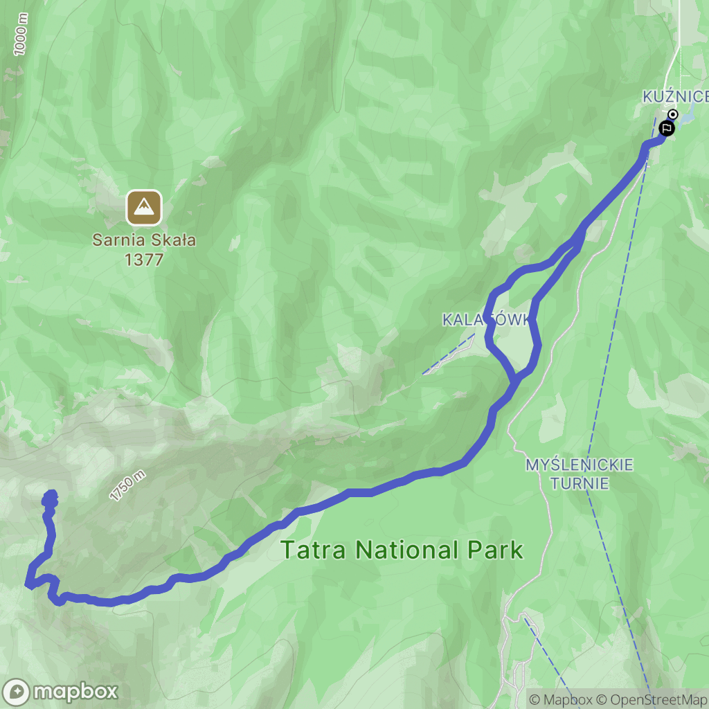 Zakopane: mapa trasy - Poland