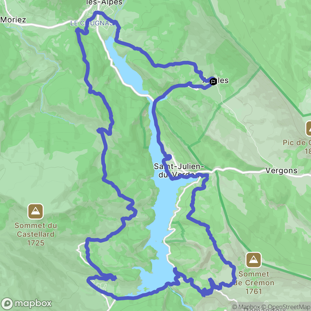 Angles : carte du parcours de randonnée - France