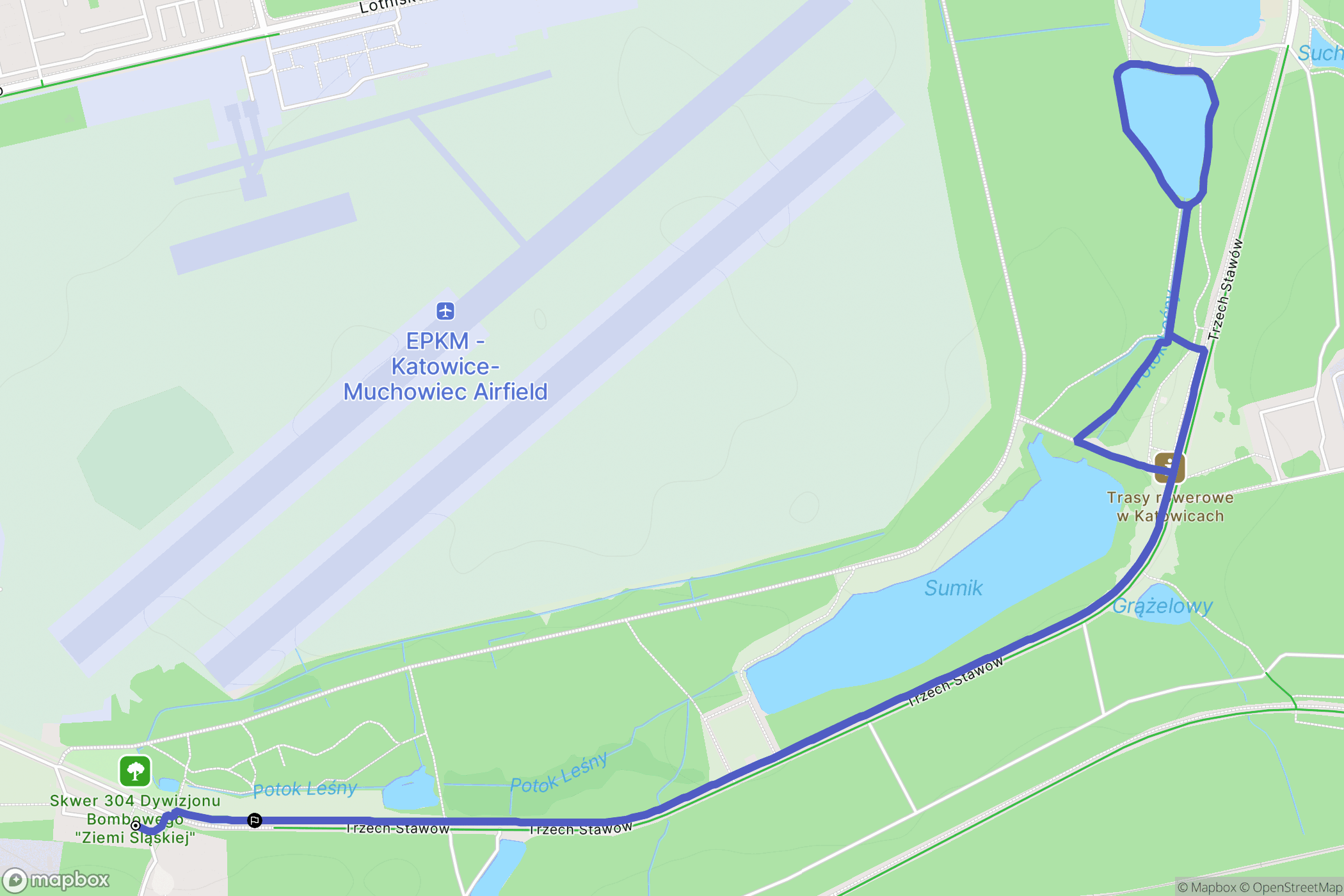 Katowice: mapa trasy - Poland