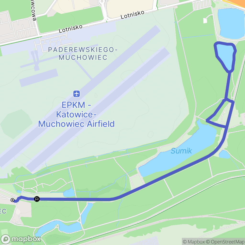 Katowice: mapa trasy - Poland
