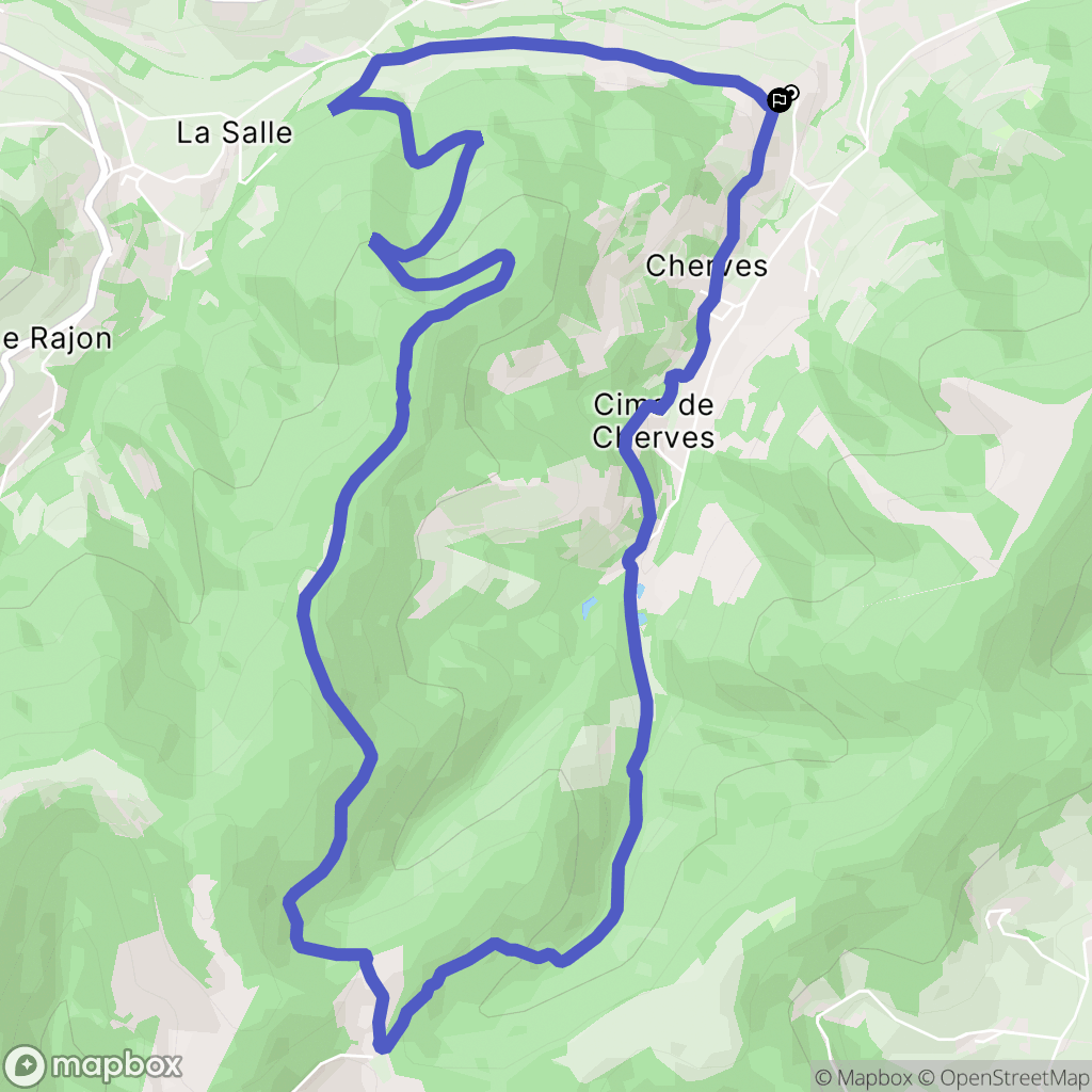Quincié-en-Beaujolais : carte du parcours de randonnée - France