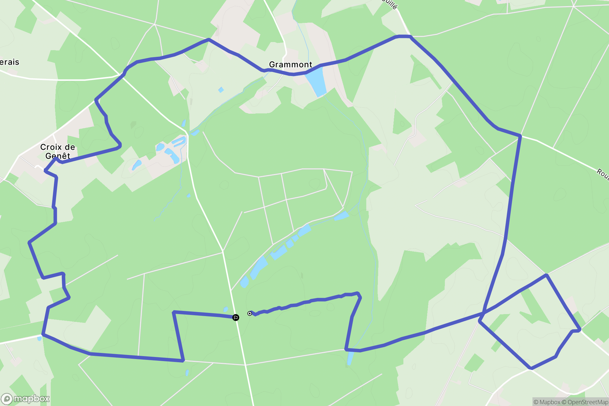 Marigné-Laillé : carte du parcours de randonnée - France