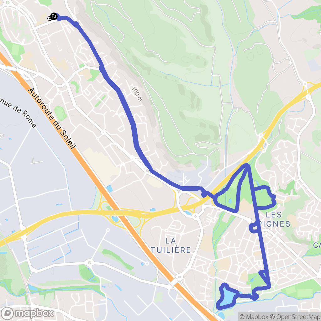 Vitrolles : carte du parcours de randonnée - France