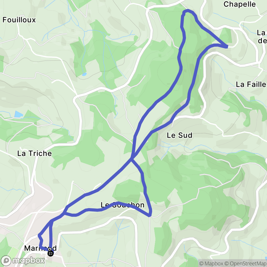 Thizy-les-Bourgs : carte du parcours de randonnée - France