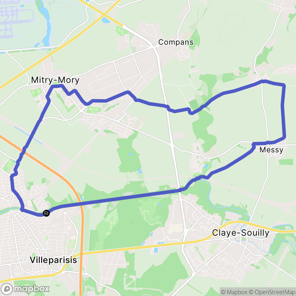 Villeparisis : carte du parcours de randonnée - France