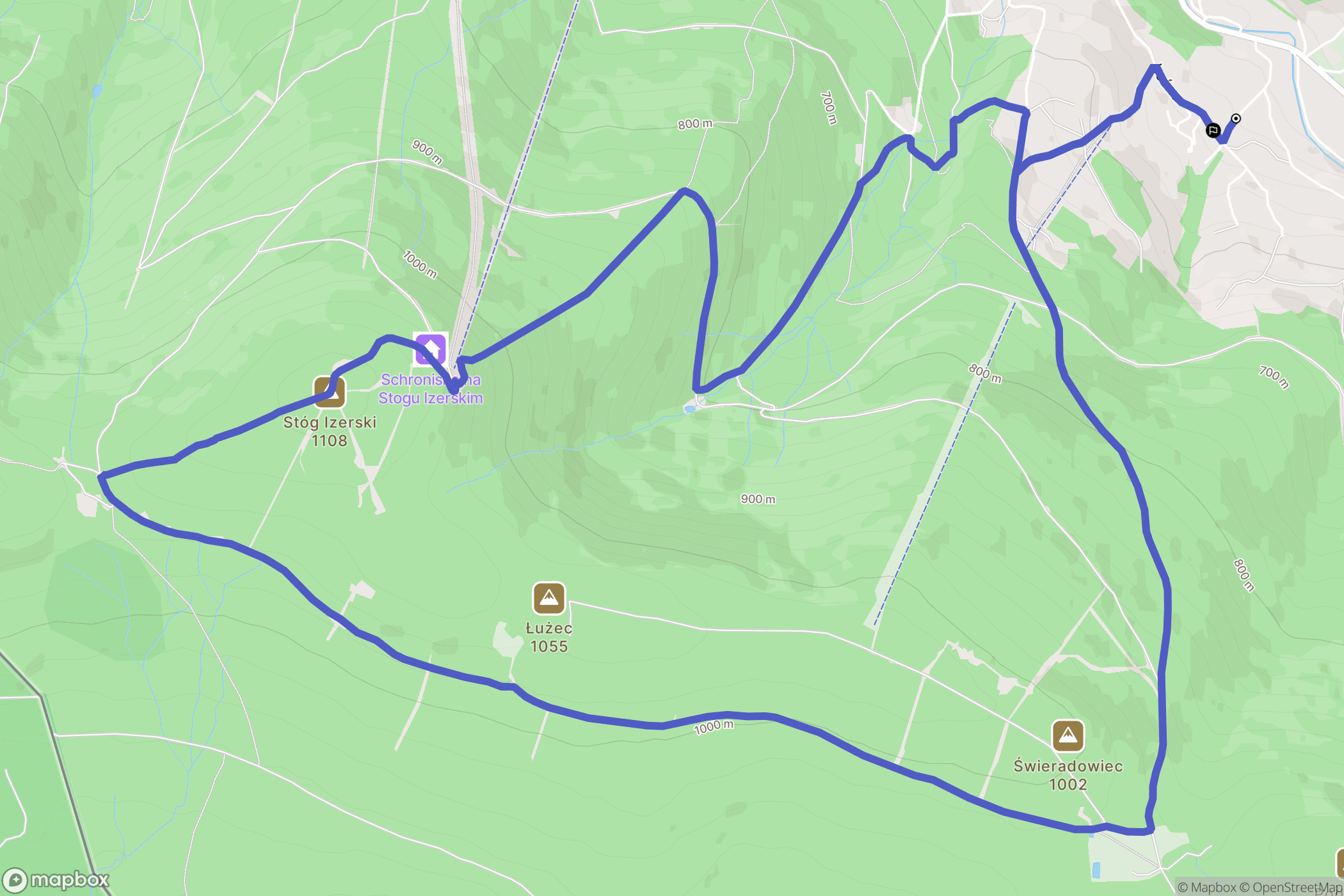 Świeradów-Zdrój: mapa trasy - Poland