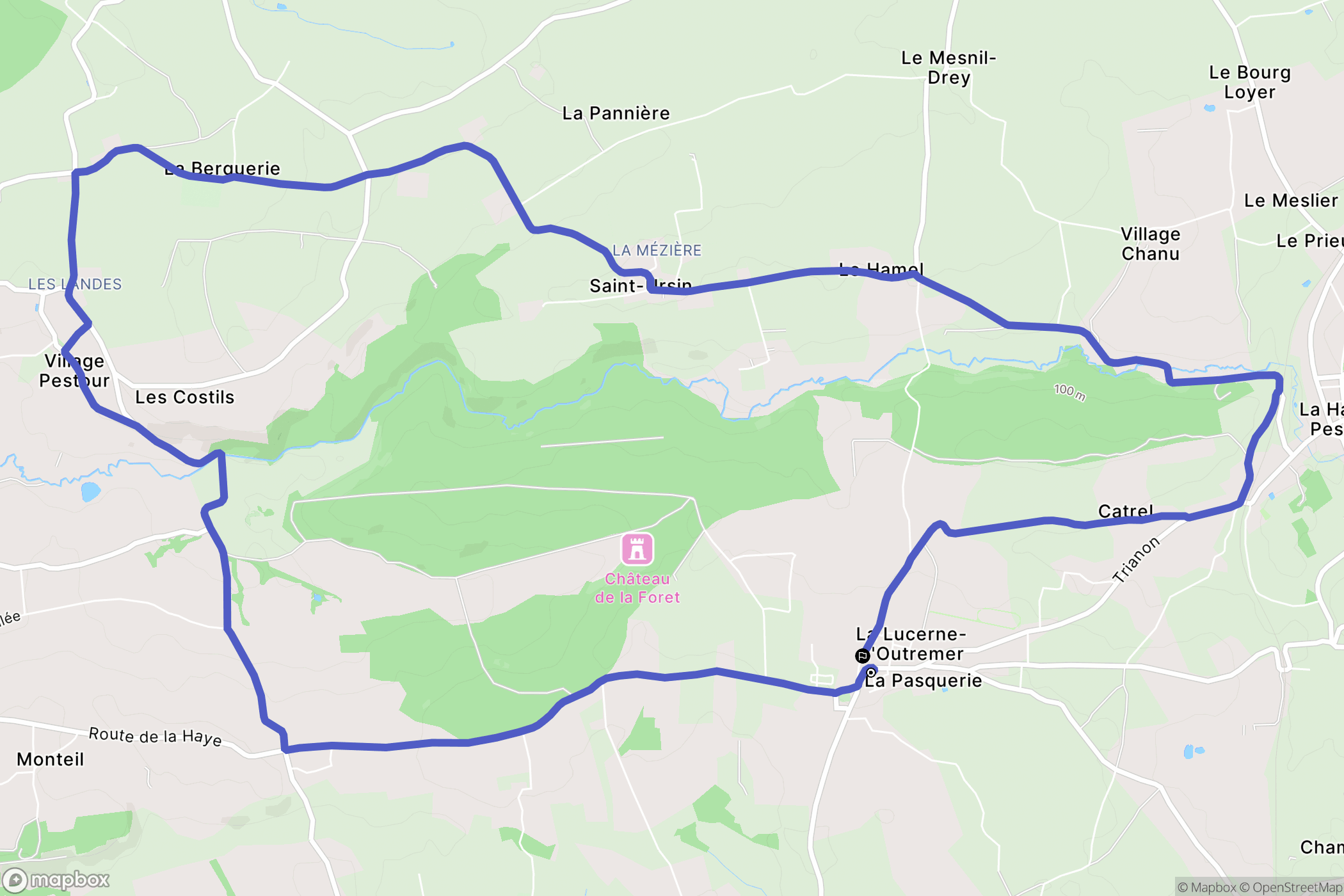 La Lucerne-d'Outremer : carte du parcours de randonnée - France
