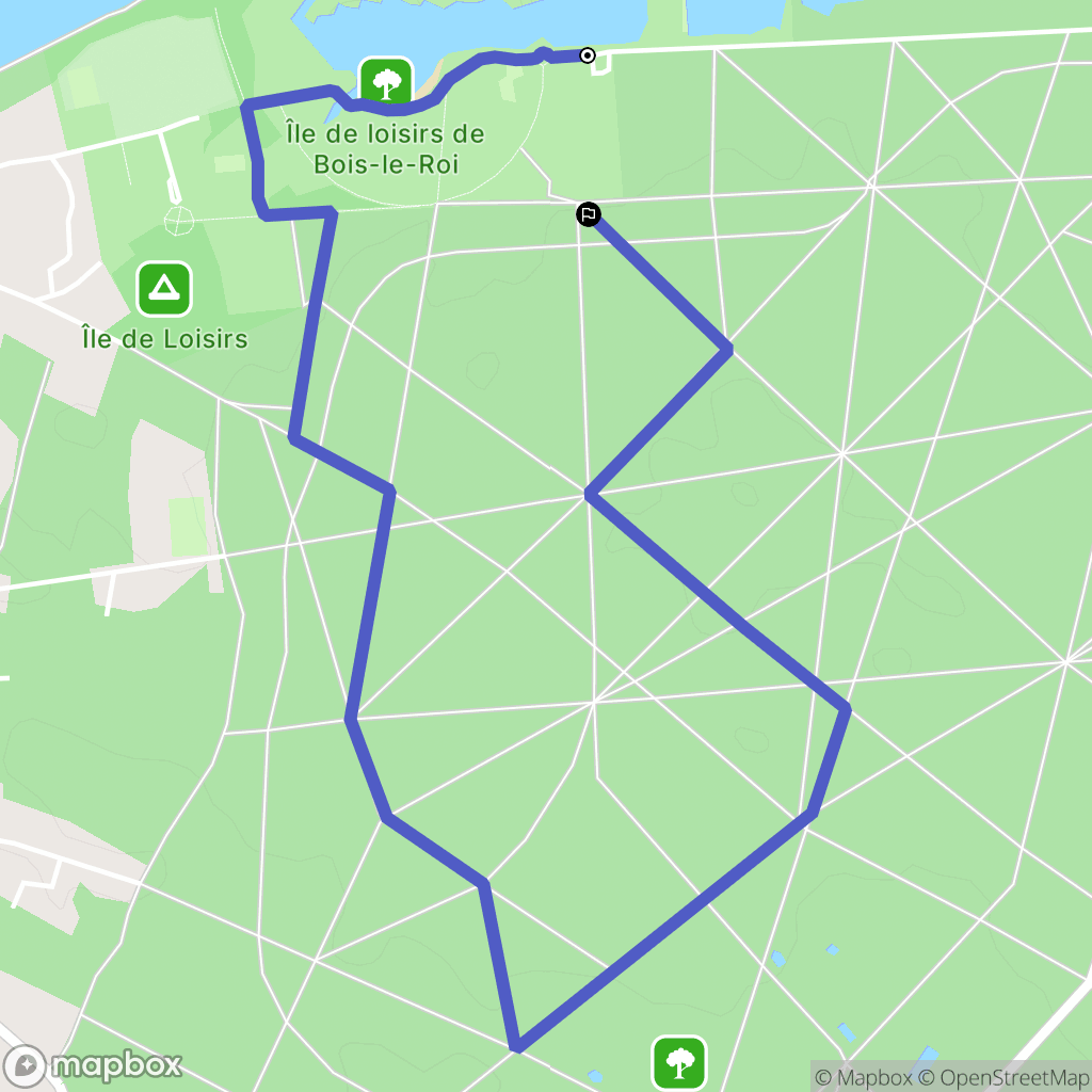 Bois-le-Roi : carte du parcours de randonnée - France
