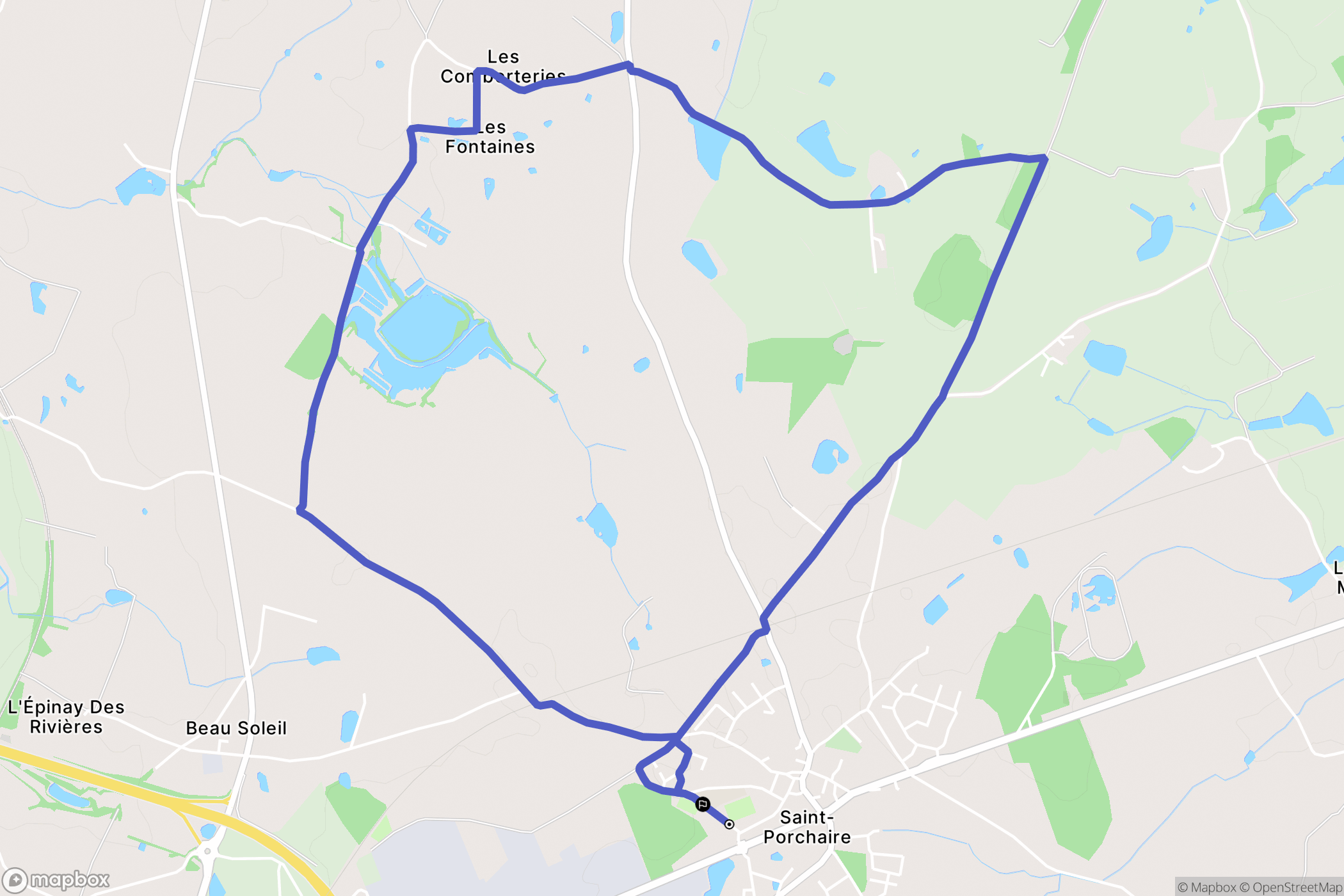 Bressuire : carte du parcours de randonnée - France