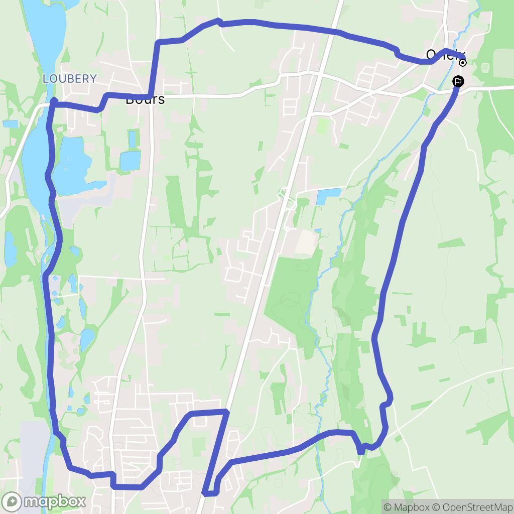 Orleix : carte du parcours de randonnée - France