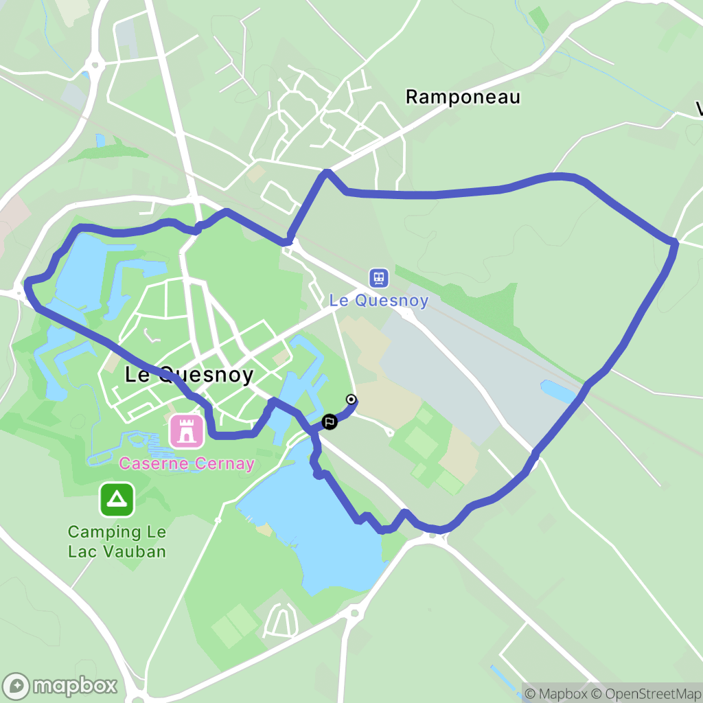 Le Quesnoy : carte du parcours de randonnée - France