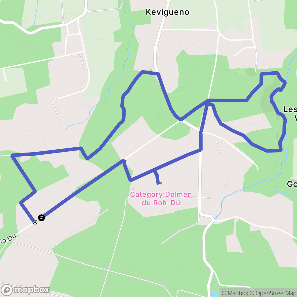 Camors : carte du parcours de randonnée - France
