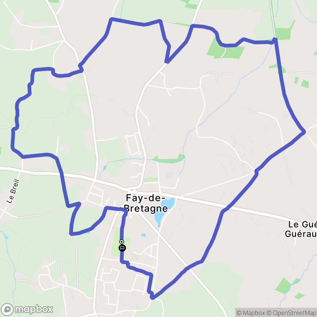 Fay-de-Bretagne : carte du parcours de randonnée - France