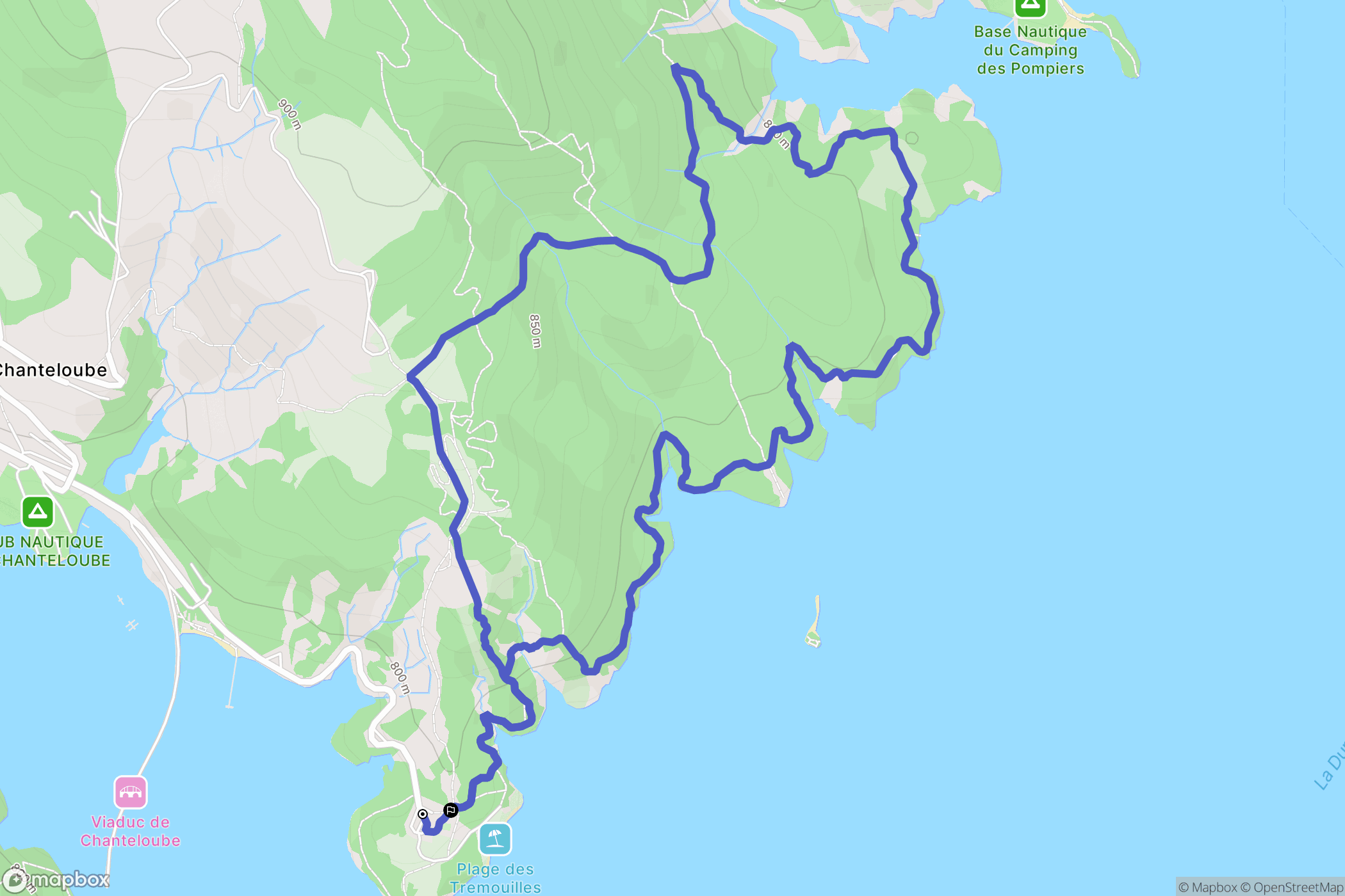 Chorges : carte du parcours de randonnée - France