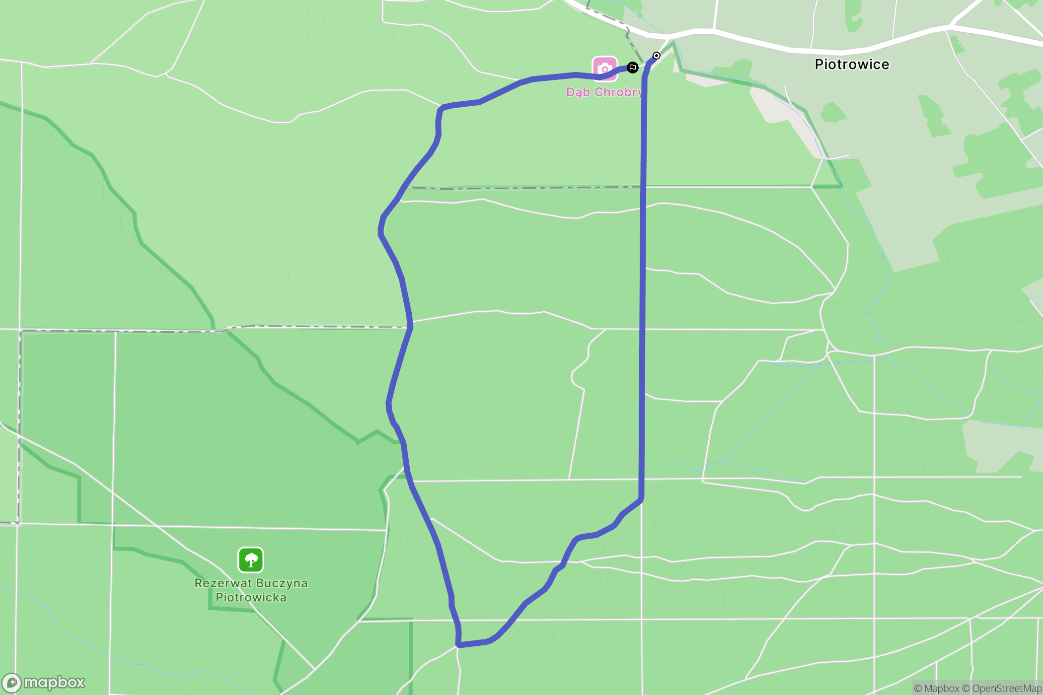 Piotrowice: mapa trasy - Poland