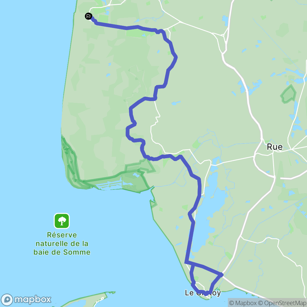 Quend : carte du parcours de randonnée - France