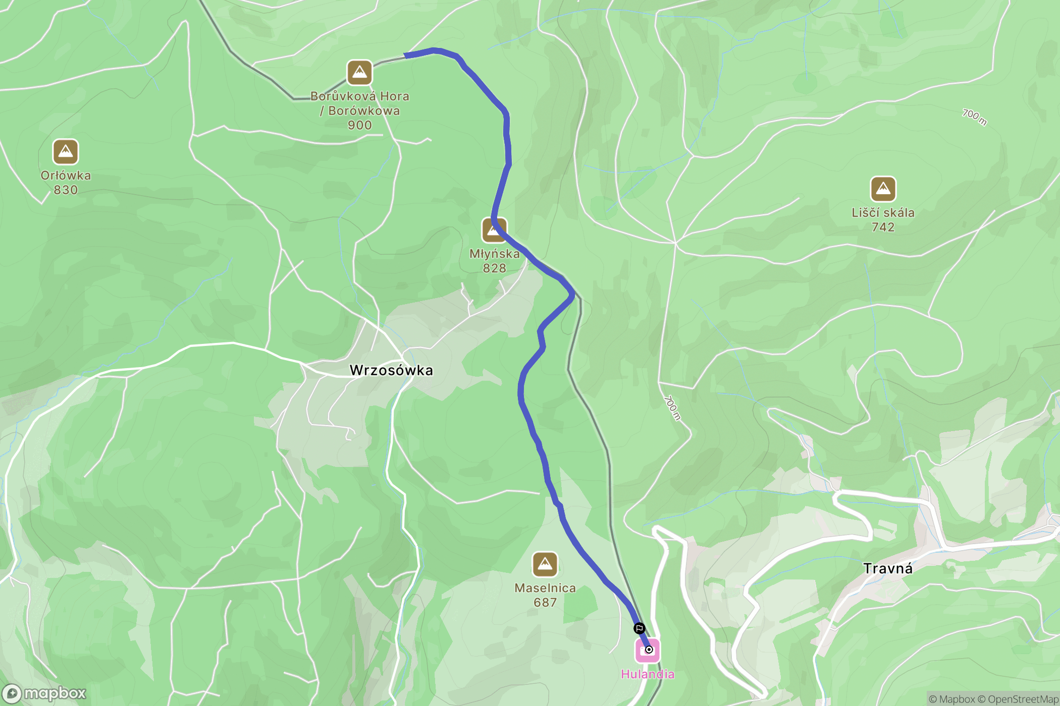 Lądek-Zdrój: mapa trasy - Poland