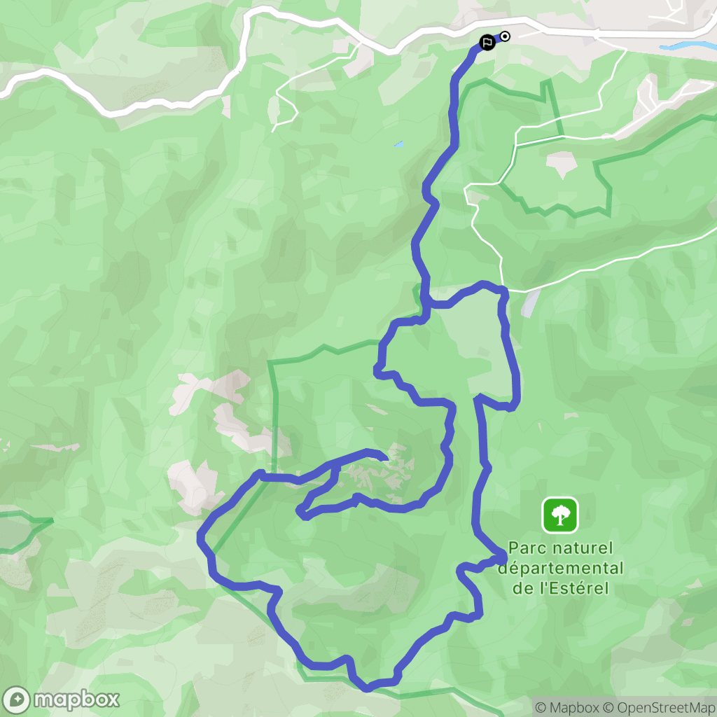 Mandelieu-la-Napoule : carte du parcours de randonnée - France