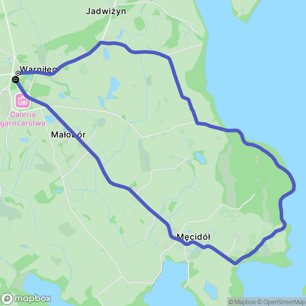 Warniłęg: mapa trasy - Poland