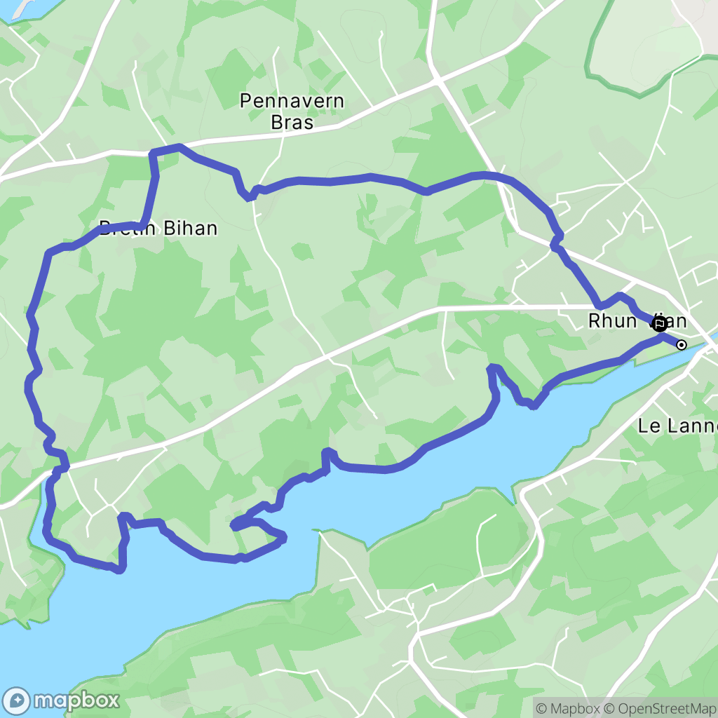 Hôpital-Camfrout : carte du parcours de randonnée - France