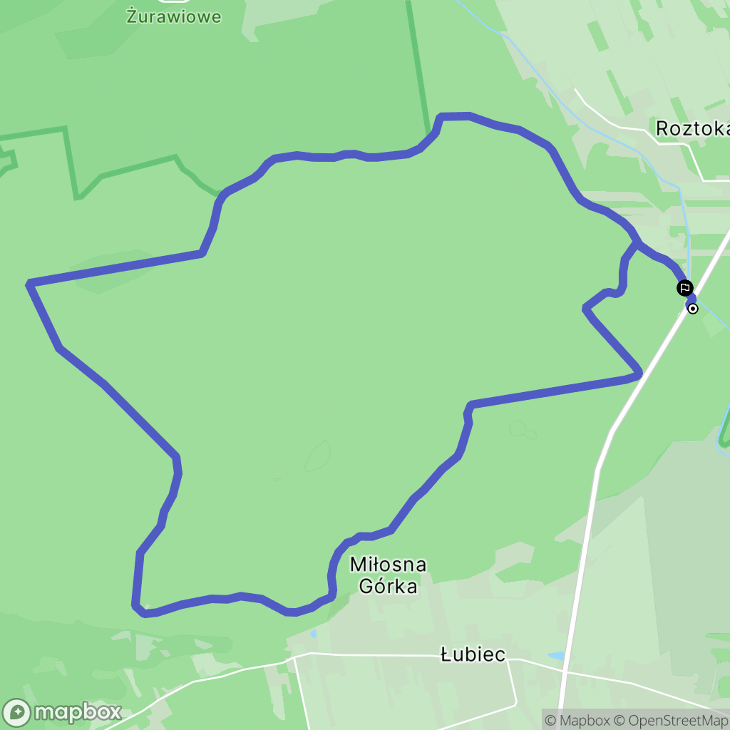 Roztoka: mapa trasy - Poland