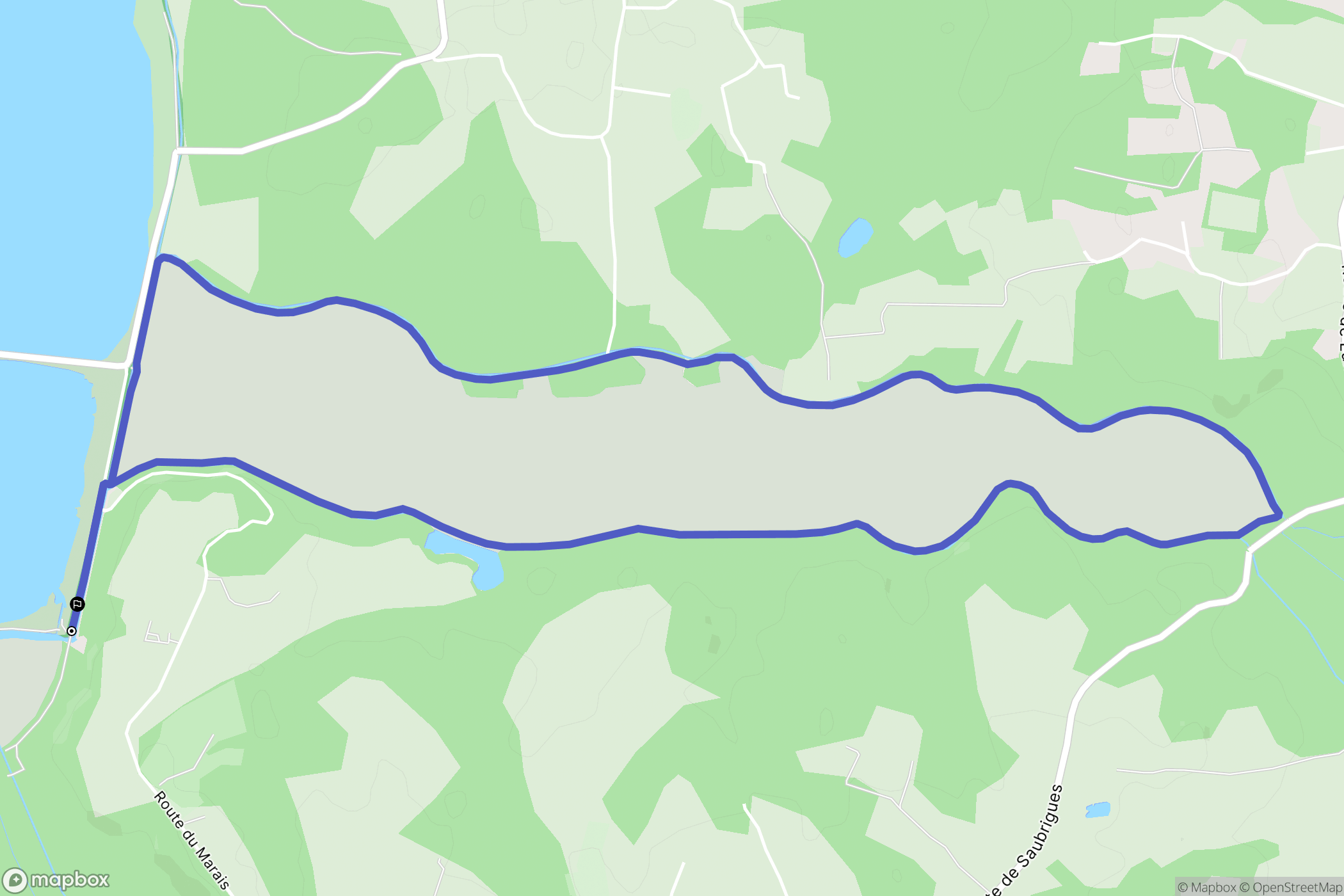Saint-André-de-Seignanx : carte du parcours de randonnée - France