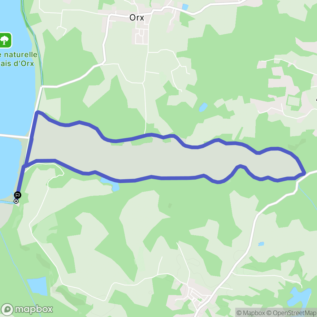 Saint-André-de-Seignanx : carte du parcours de randonnée - France