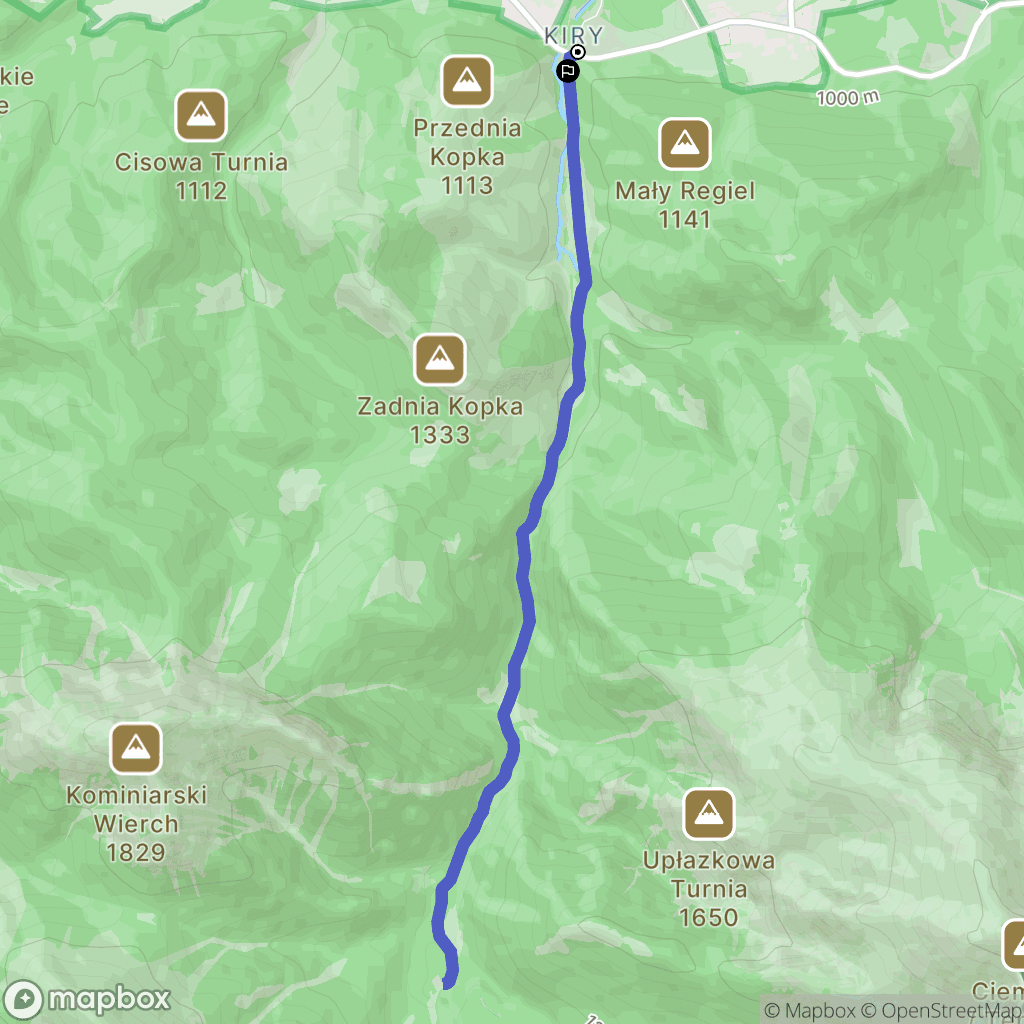 Kościelisko: mapa trasy - Poland