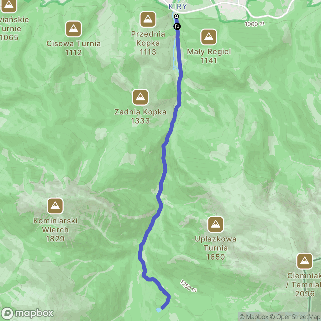 Kościelisko: mapa trasy - Poland