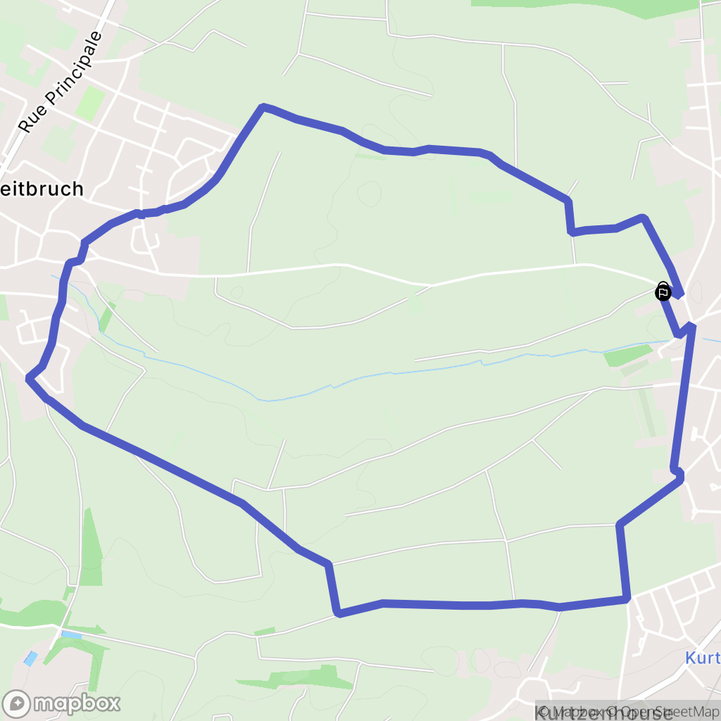 Gries : carte du parcours de randonnée - France