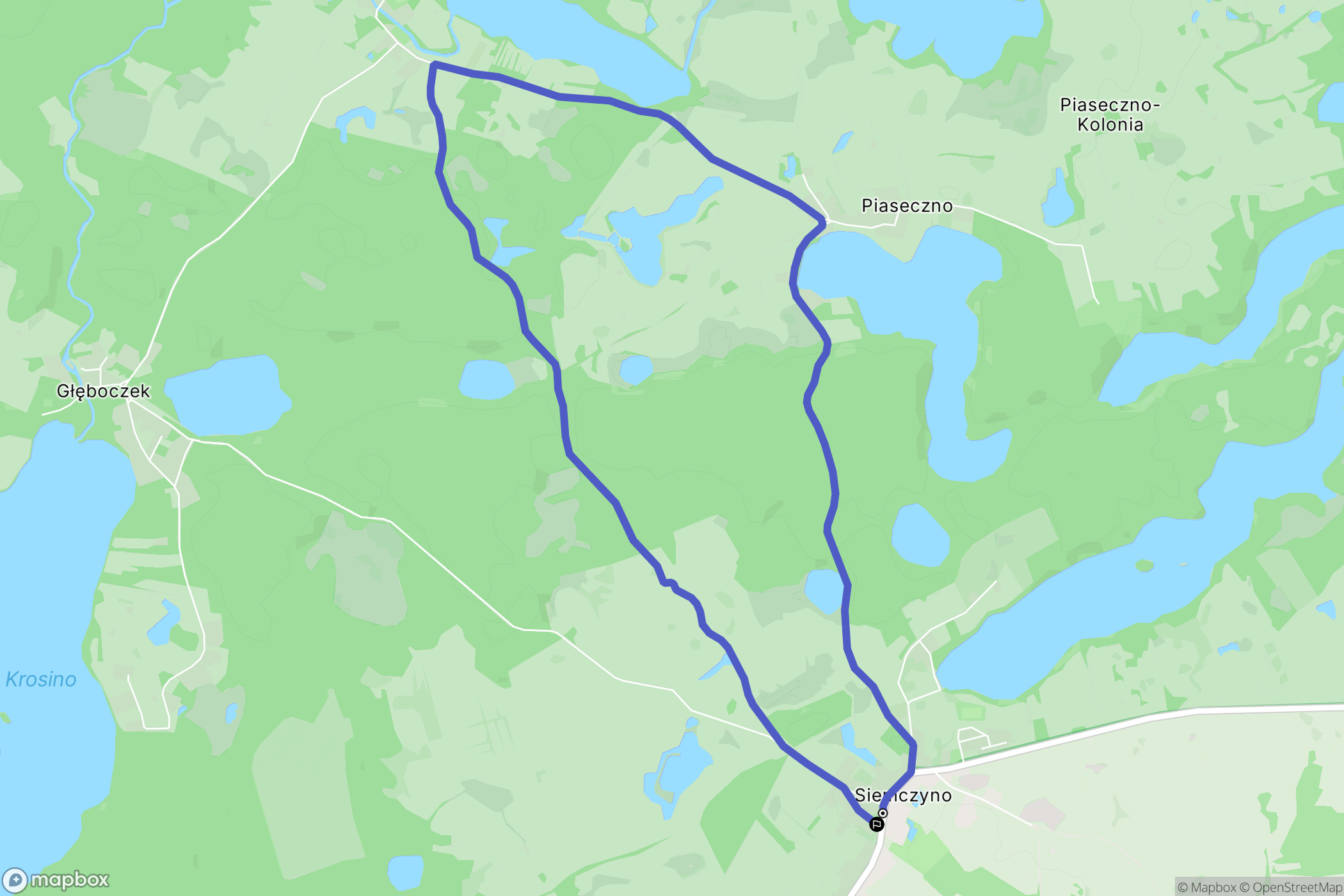 Siemczyno: mapa trasy - Poland