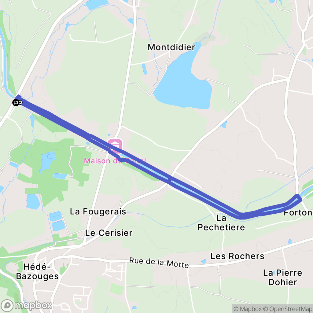 Hédé-Bazouges : carte du parcours de randonnée - France