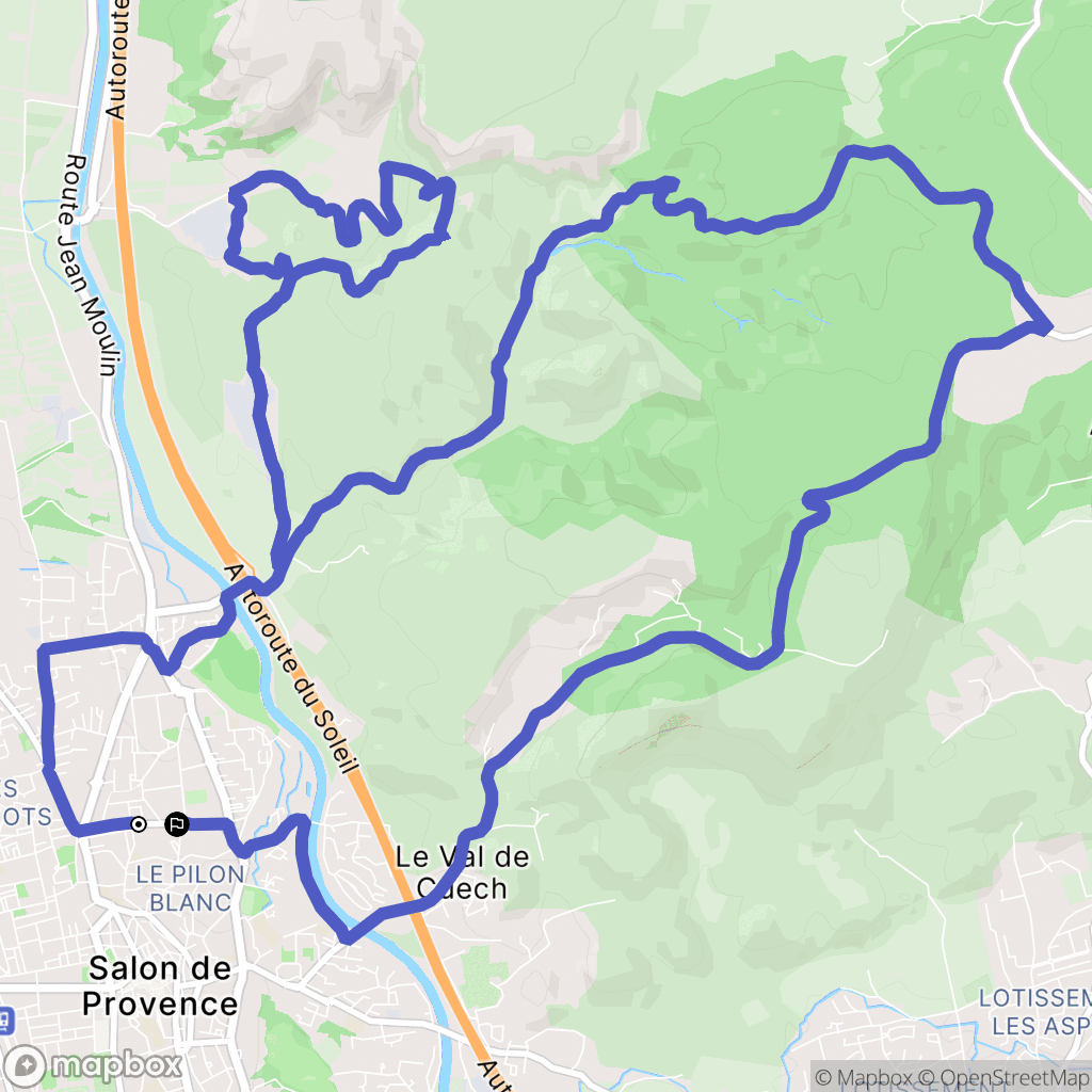 Salon-de-Provence : carte du parcours de randonnée - France