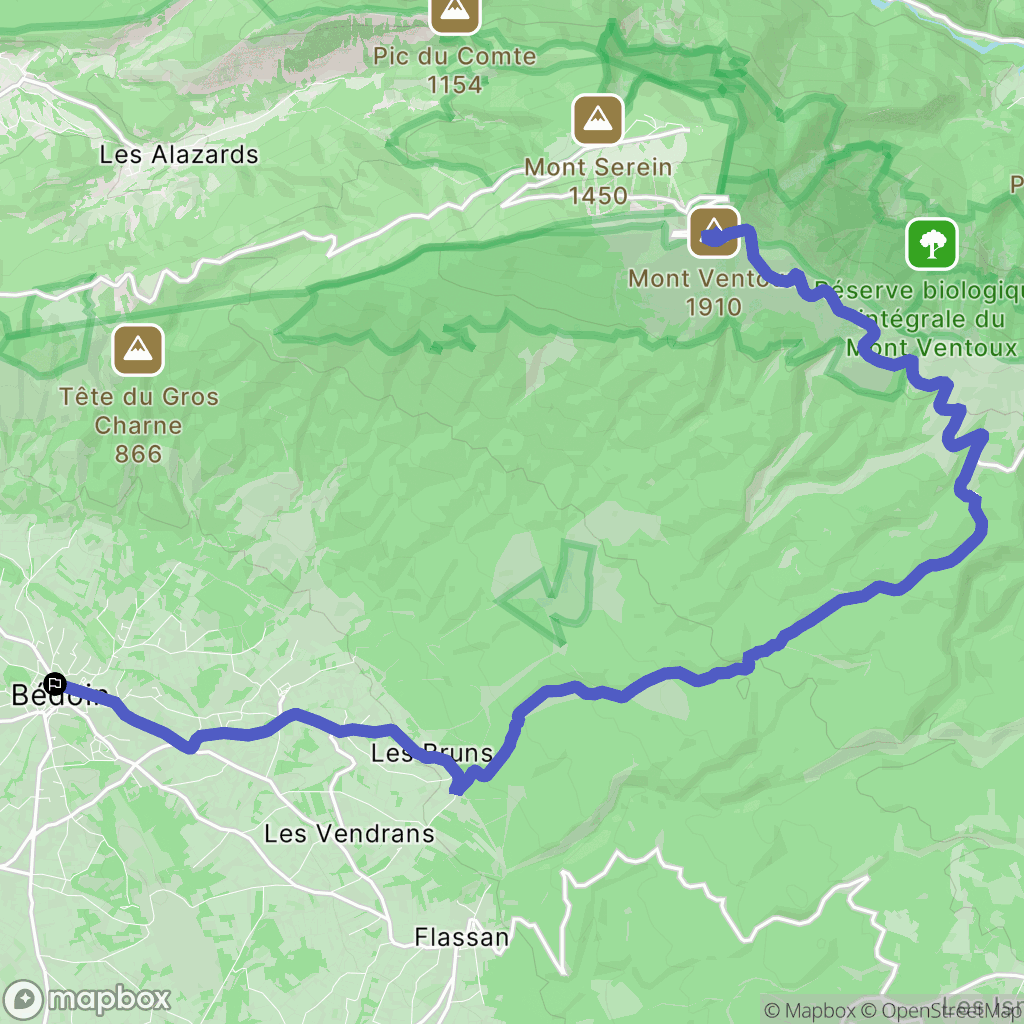 Bédoin: routekaart voor buitenactiviteiten - France