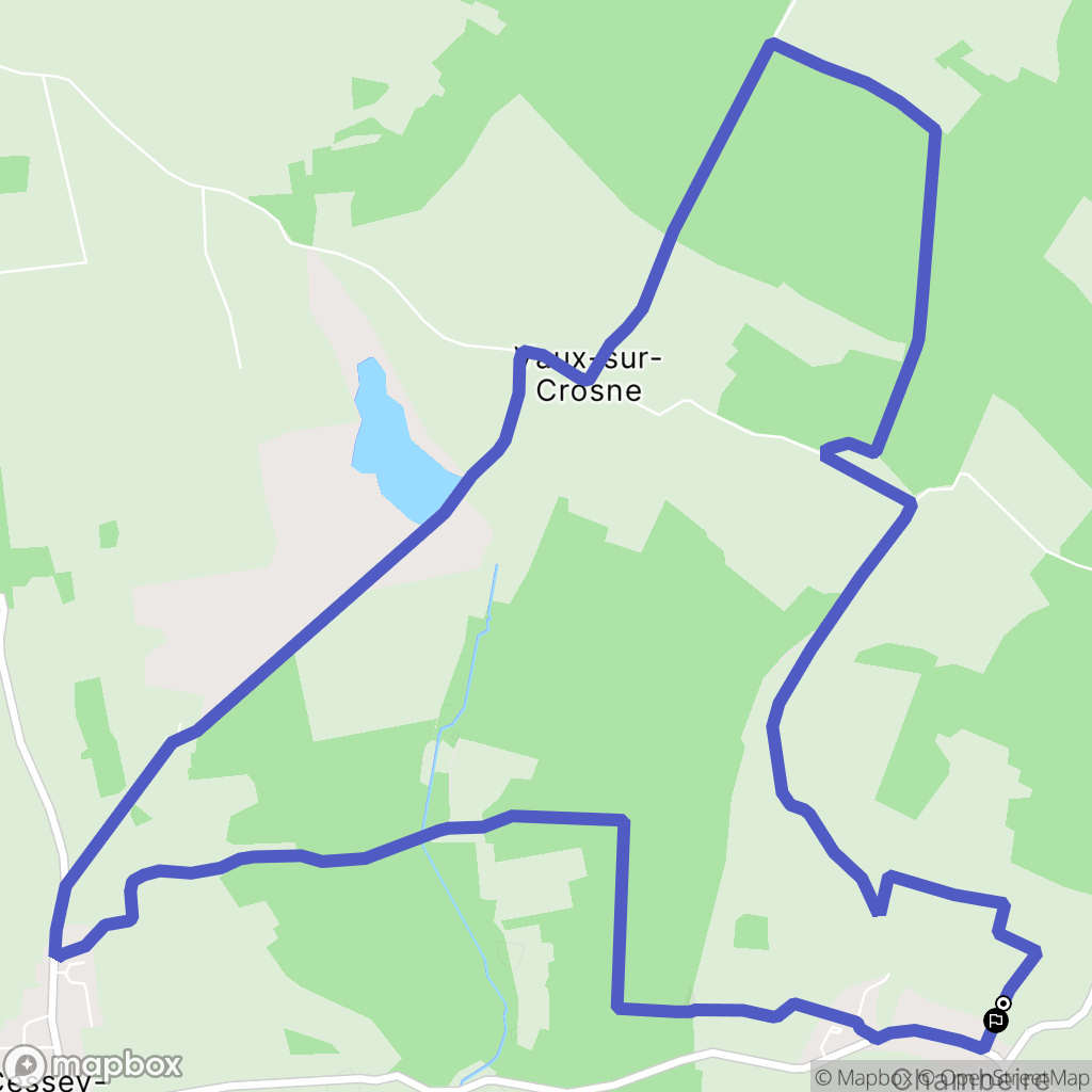 Chambeire : carte du parcours de randonnée - France