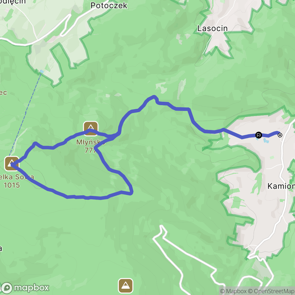 Pieszyce: mapa trasy - Poland