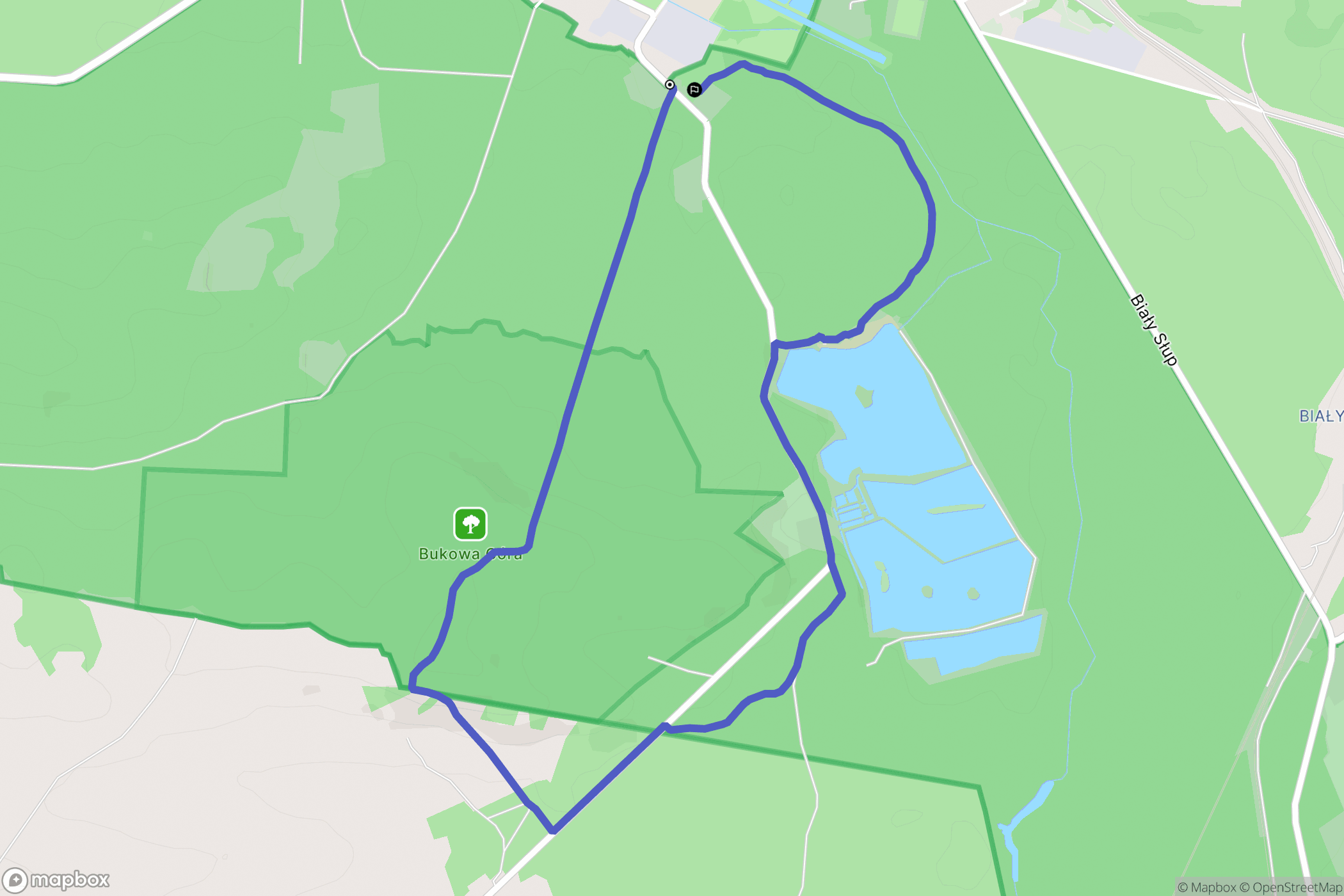 Zwierzyniec: mapa trasy - Poland
