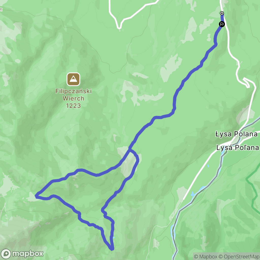 Bukowina Tatrzańska: mapa trasy - Poland