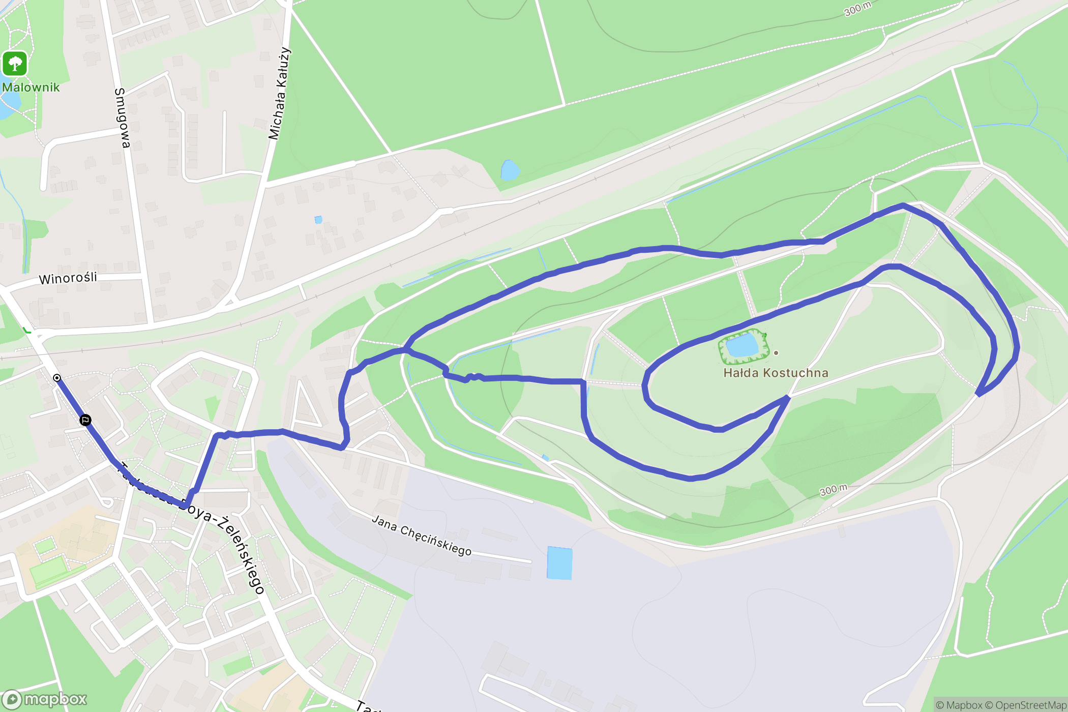 Katowice: mapa trasy - Poland