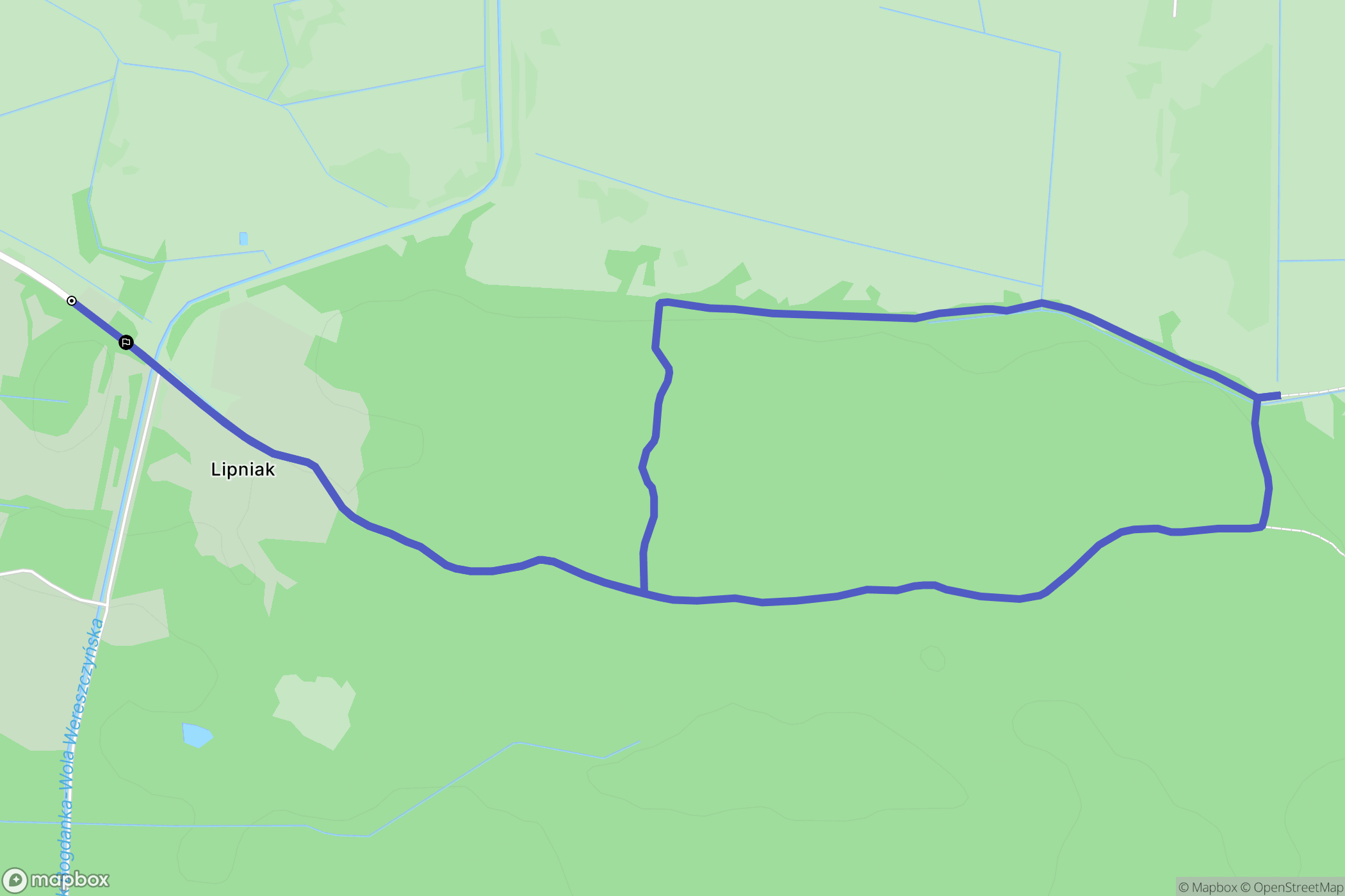 Lipniak: mapa trasy - Poland
