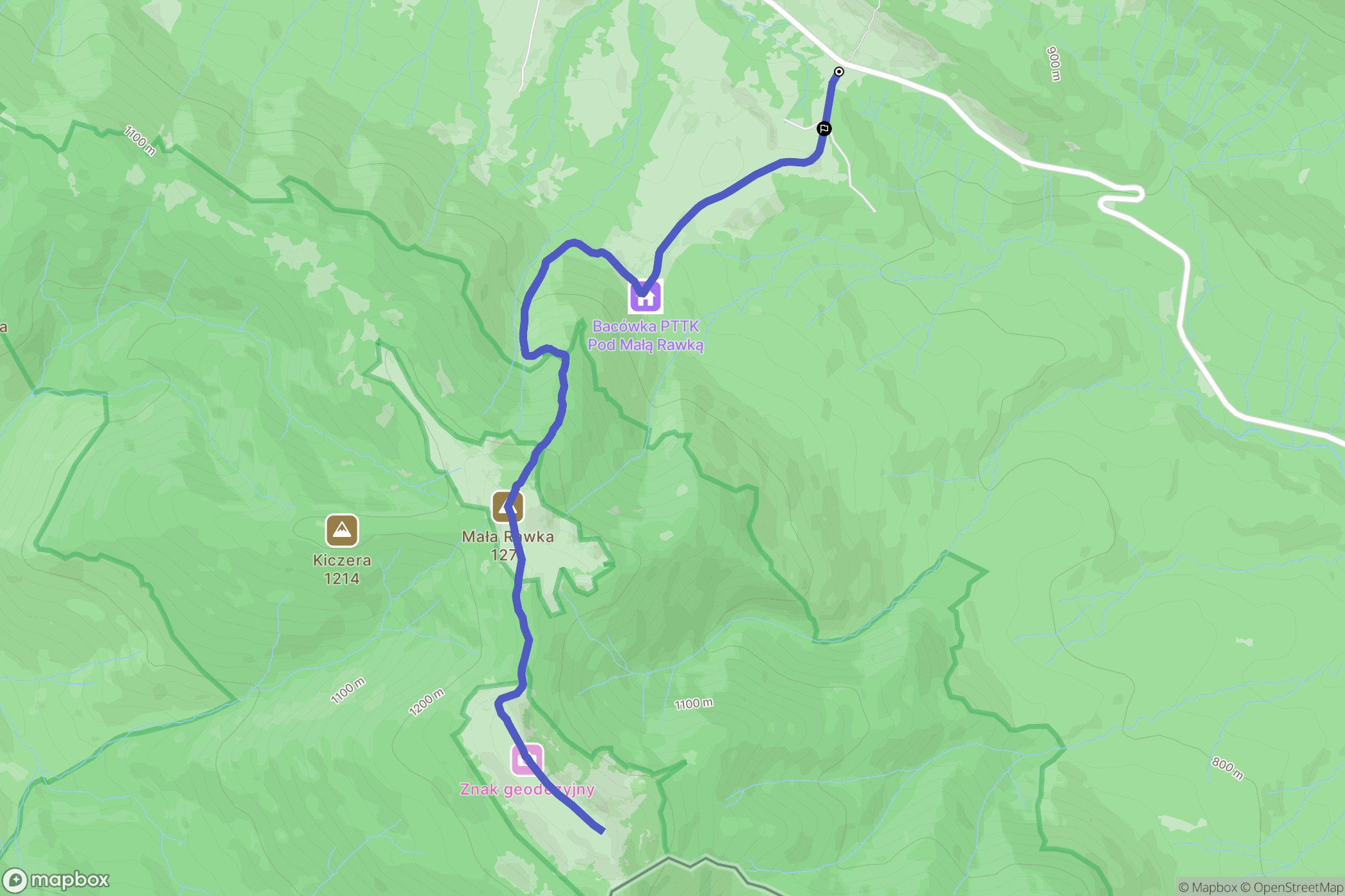 Brzegi Górne: mapa trasy - Poland